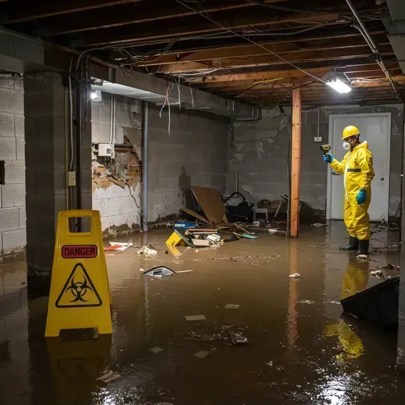 Flooded Basement Electrical Hazard in Glasgow, MO Property